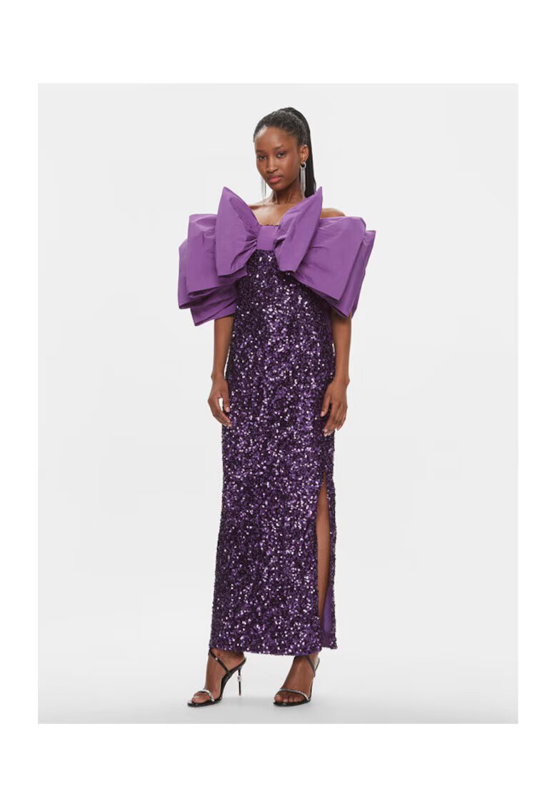 ROTATE Rochie dama - 303546816 - Poliester recliclat - Violet - Violet