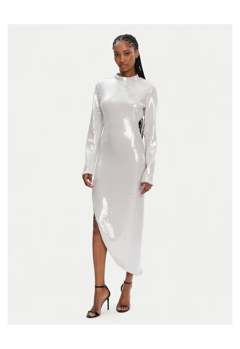 ROTATE Rochie de cocktail pentru femei argintie