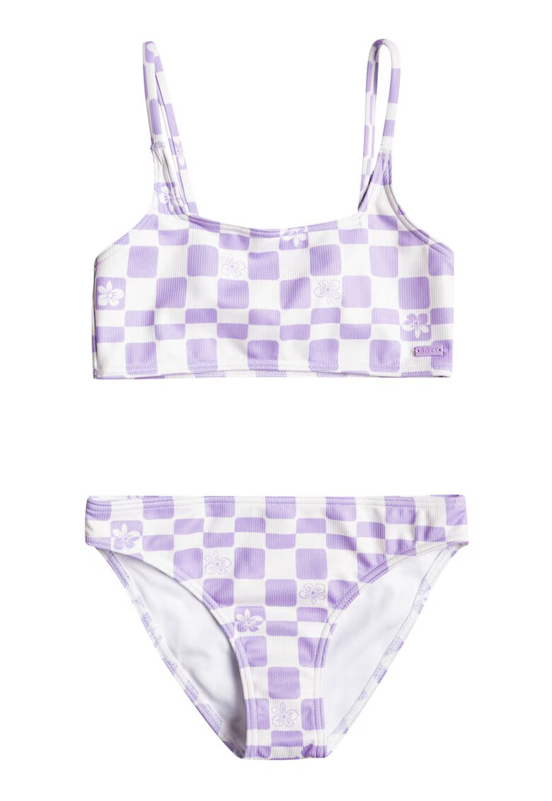Roxy Costum de baie cu model in carouri Magical Waves - 2 piese - Violet