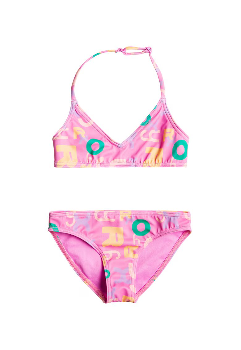 Roxy Costum de baie din doua piese - cu imprimeu Funny Bambino - Fucsia