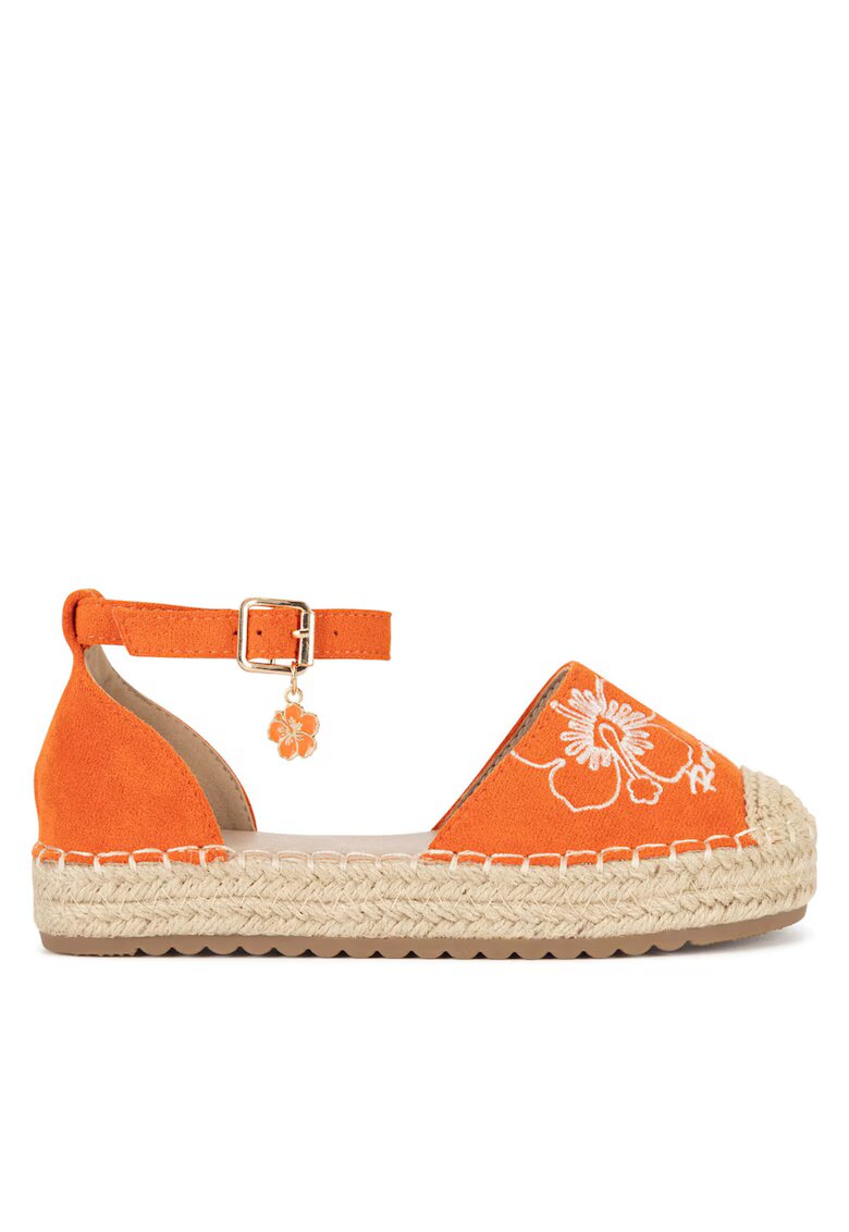 Roxy Espadrile copii - portocalii - tesatura textila
