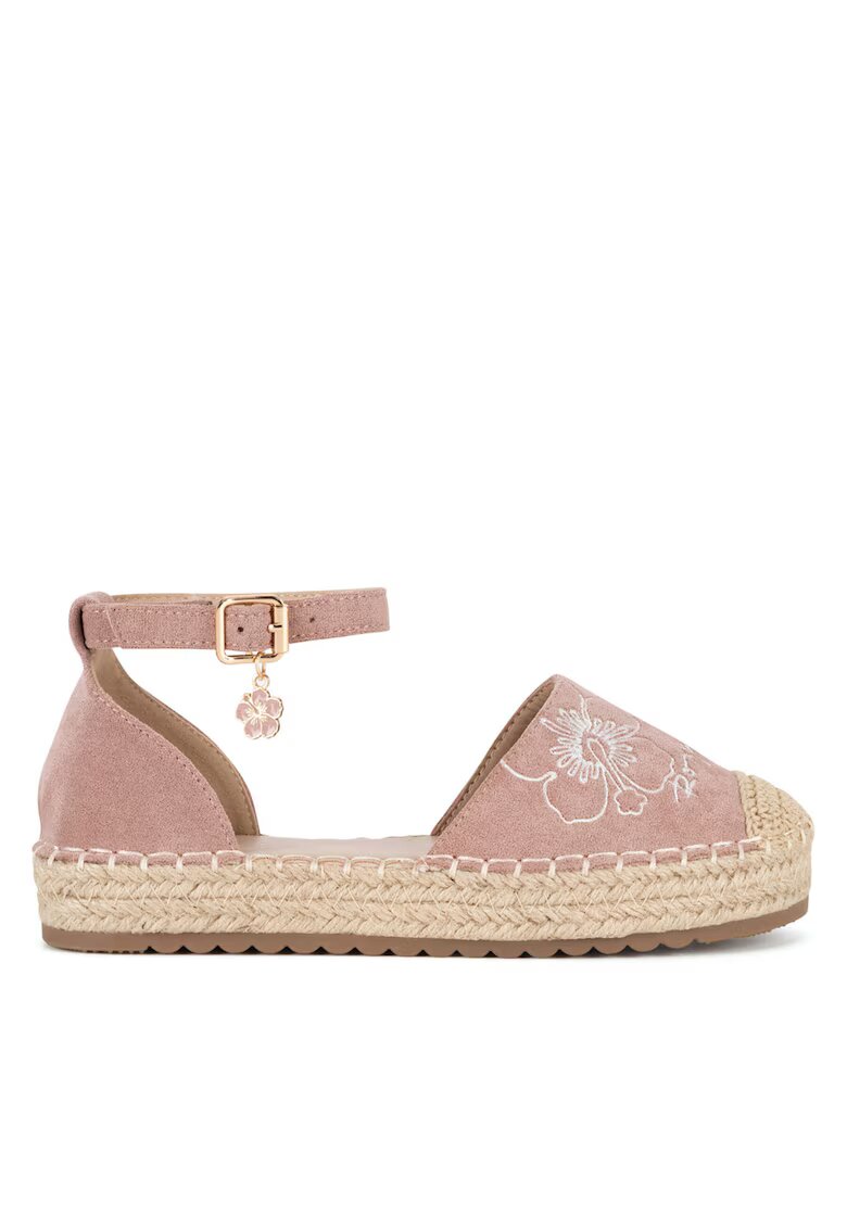 Roxy Espadrile copii - roz - din tesatura textila