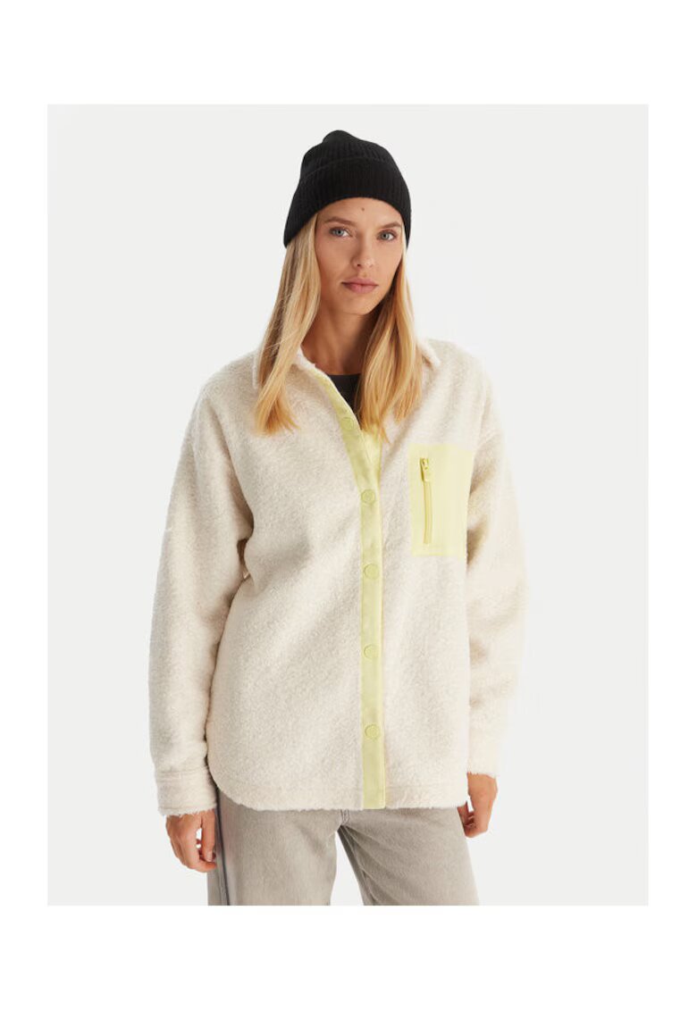 Roxy Geaca de dama ecru - polar