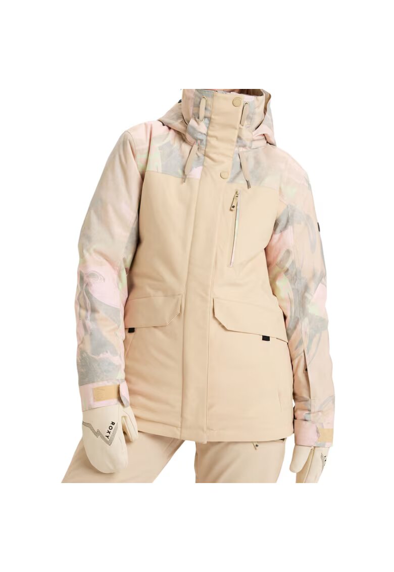 Roxy Geaca de snowboard si ski impermeabila - respirabila - bej - poliester - pentru femei