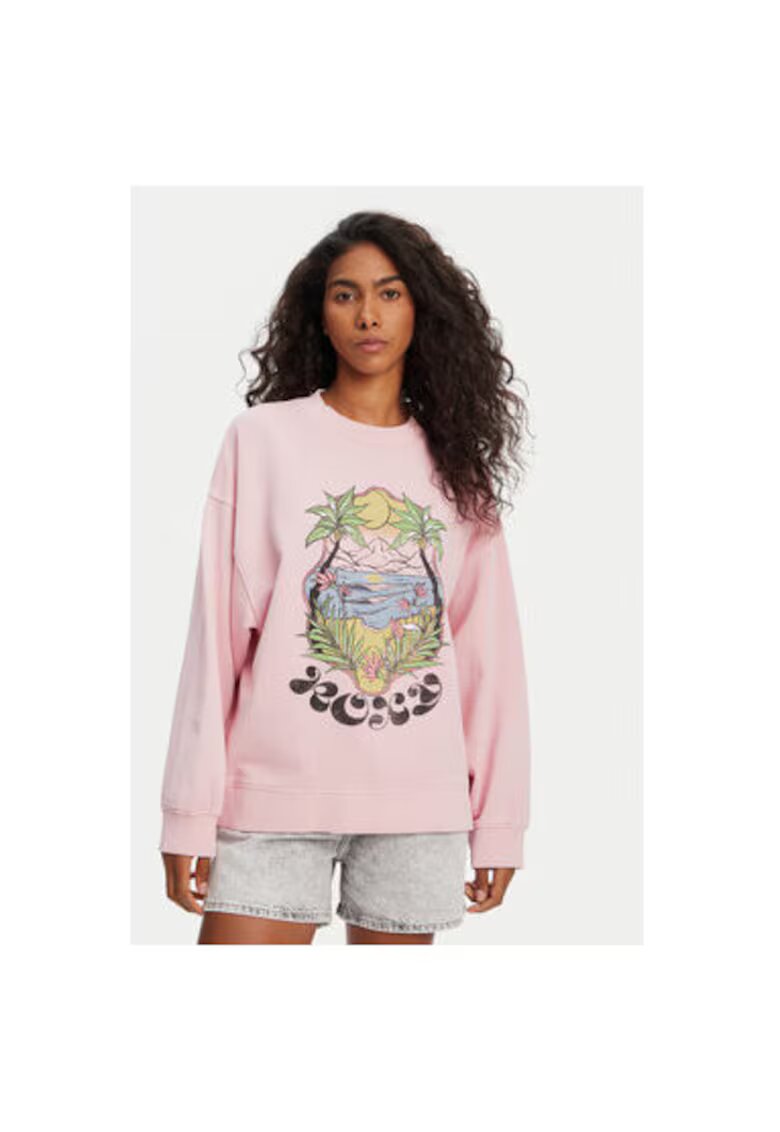 Roxy Hanorc dama ERJFT04997 - Bumbac/Poliester - Roz - Roz