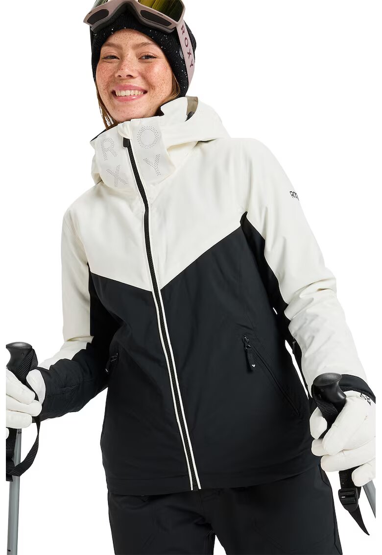 Roxy Jacheta cu gluga pentru ski Free Jet Block - Alb/Negru