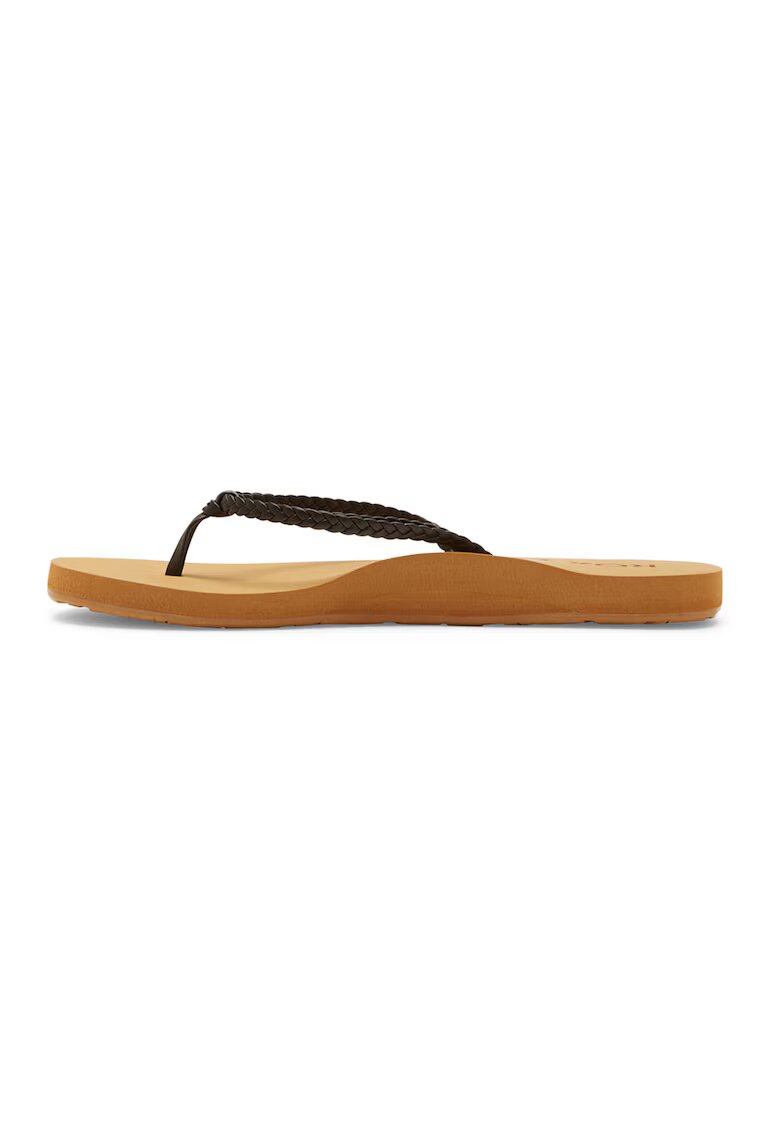 Roxy Papuci flip-flop cu barete impletite Costas - Negru
