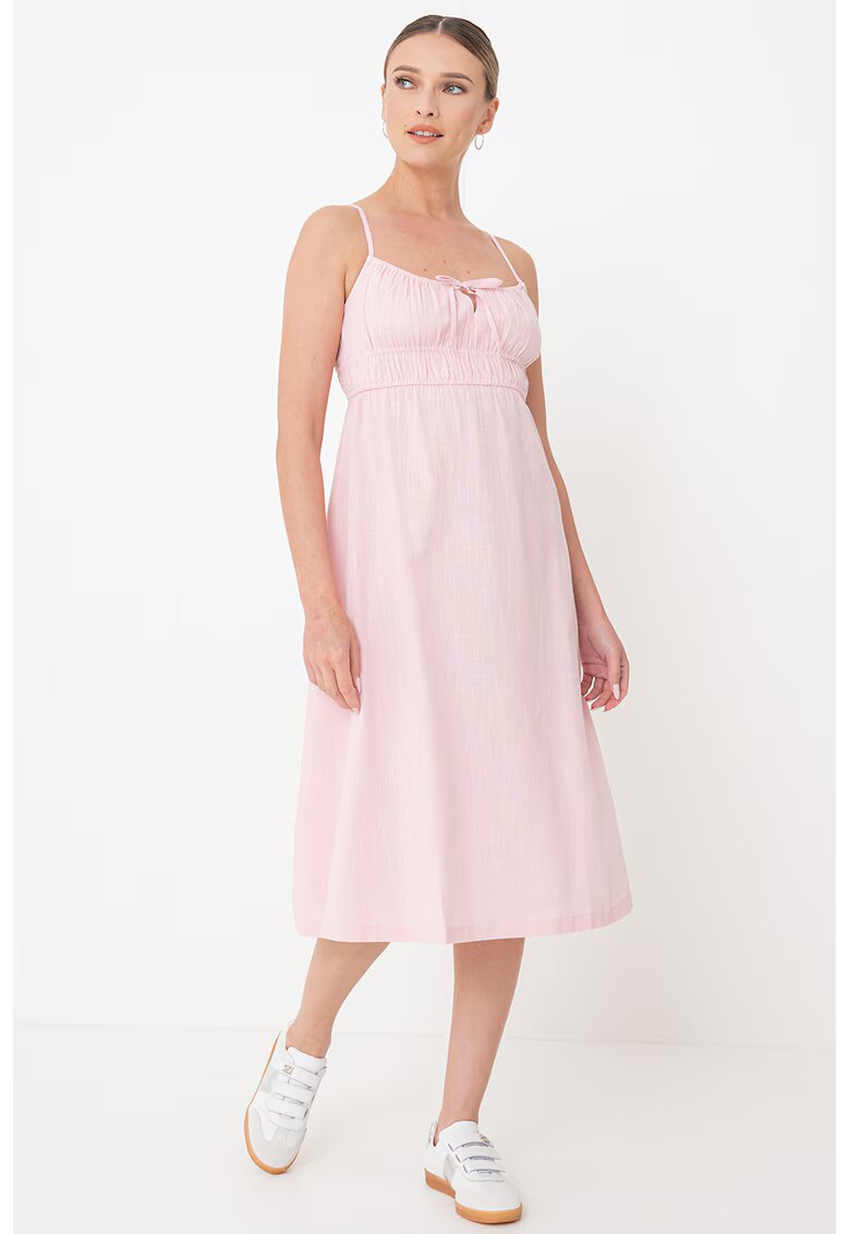 Roxy Rochie midi cu funda Rosie - Roz pastel