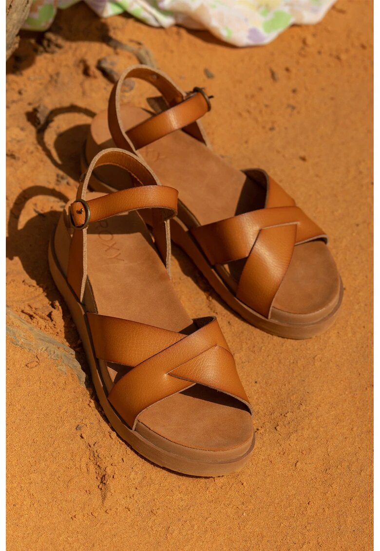 Roxy Sandale de piele ecologica Kamila - Maro scortisoara