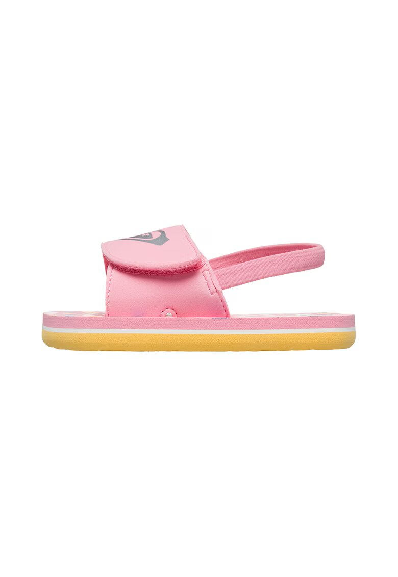 Roxy Sandale slingback cu velcro Finn - Roz pastel