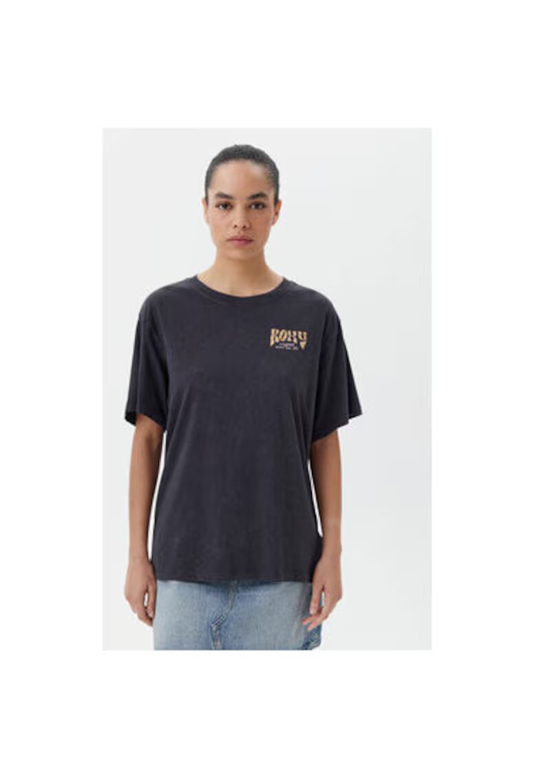 Roxy Tricou dama model ERJZT05905-KTA0 - material Bumbac - culoare Gri - Gri