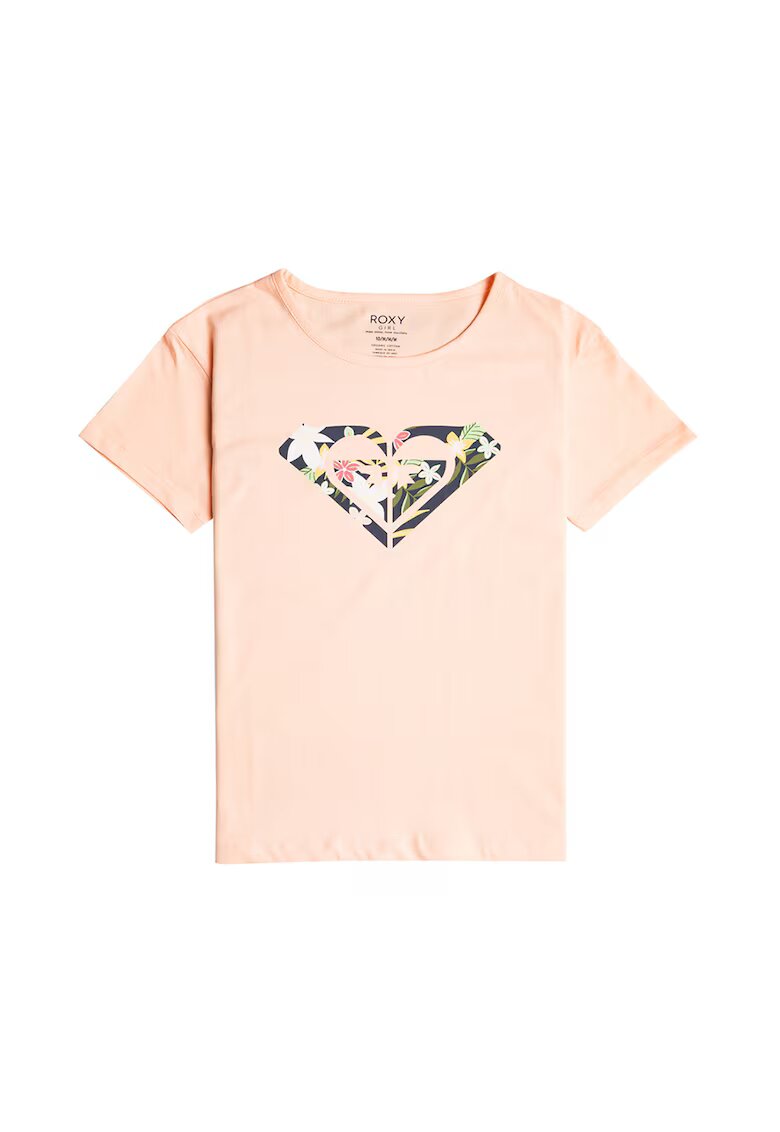 Roxy Tricou de bumbac organic cu imprimeu grafic Day And Night - Piersica