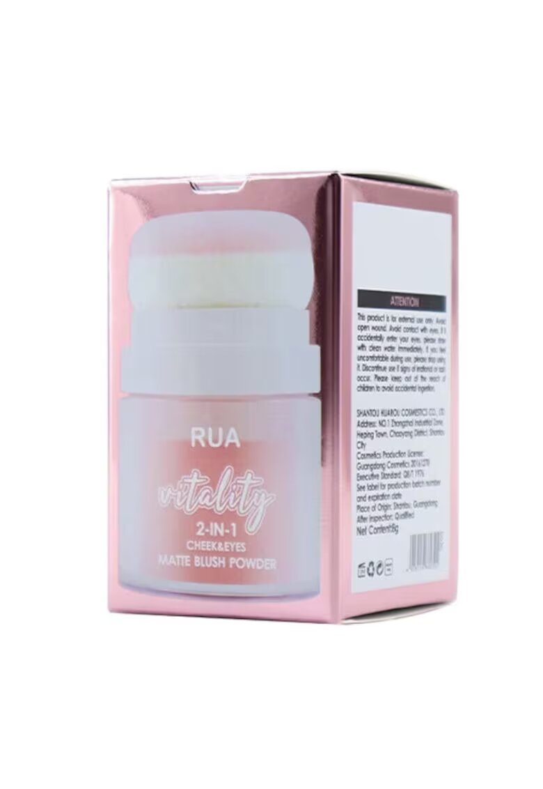 RUA Fard de Obraz Mat - Vitality Blush - cu Burete Aplicator - 8 gwqfzx - 03