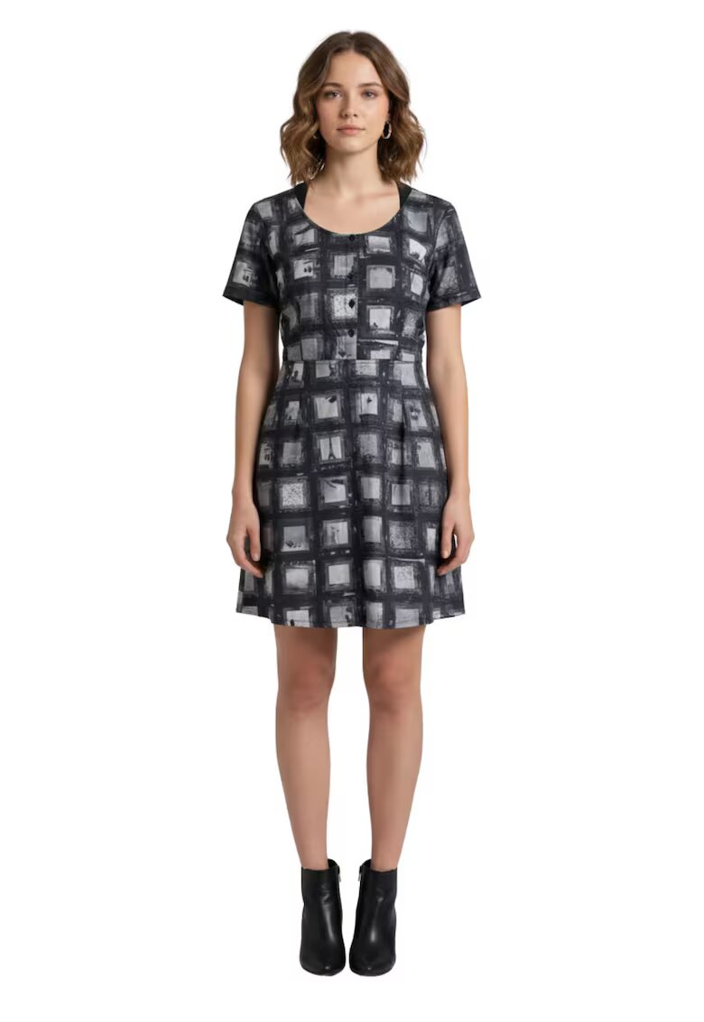 RVCA Rochie mini de dama in carouri