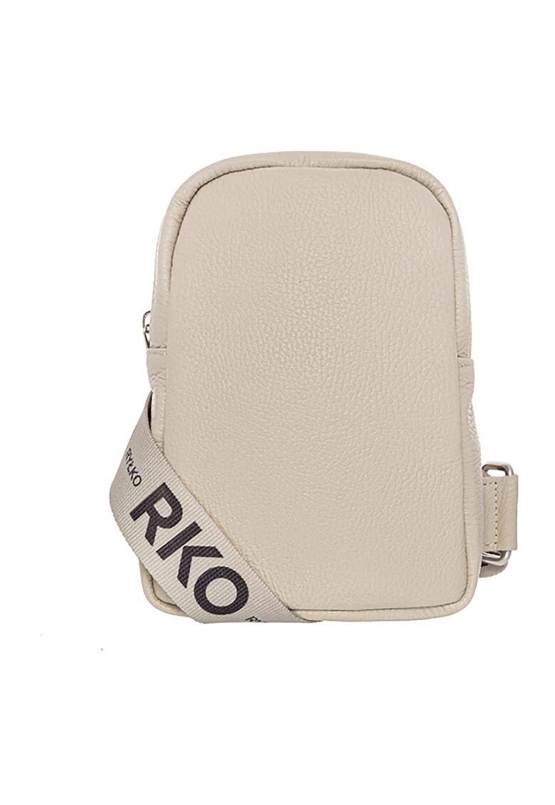 RYLKO Geanta crossbody de piele cu bareta ajustabila - Bej