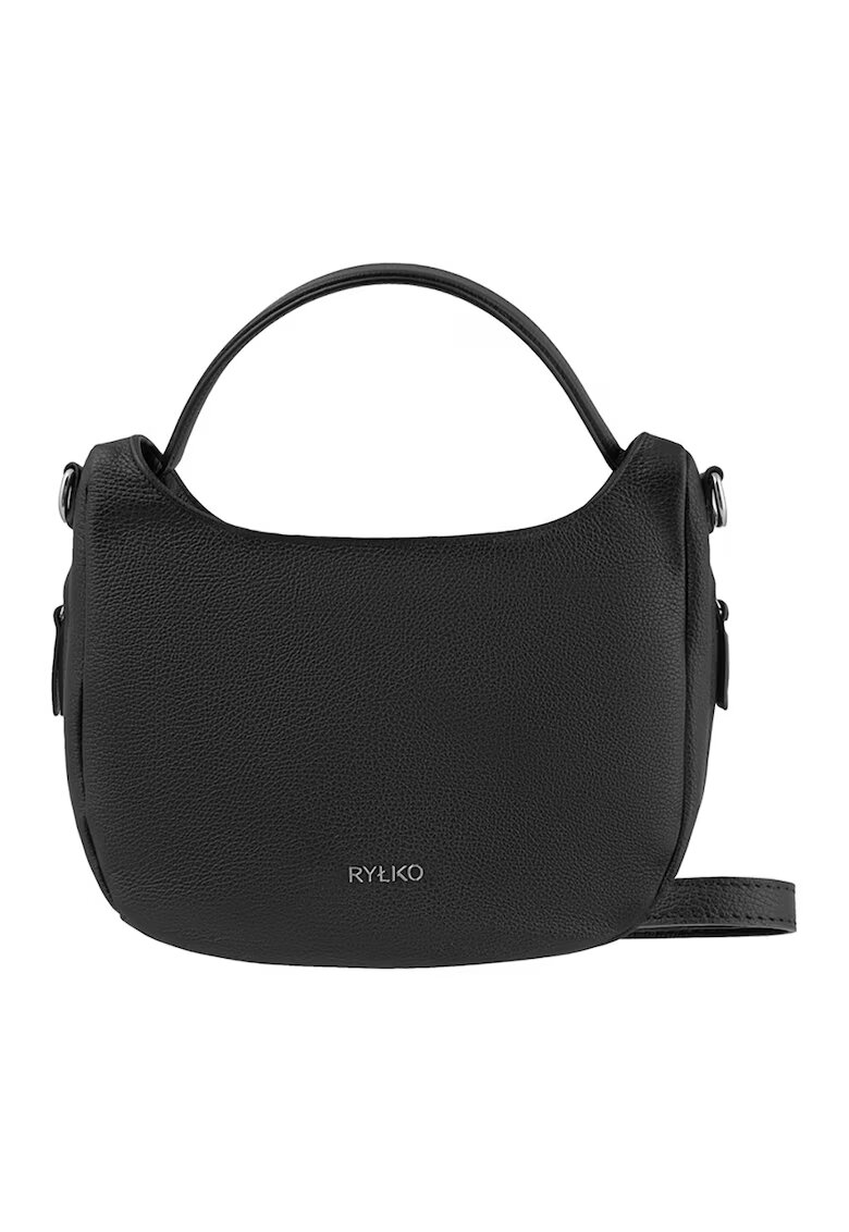 RYLKO Geanta crossbody de piele cu logo - Negru
