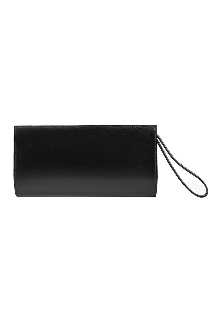 RYLKO Geanta crossbody din piele cu bareta de lant - Negru stins