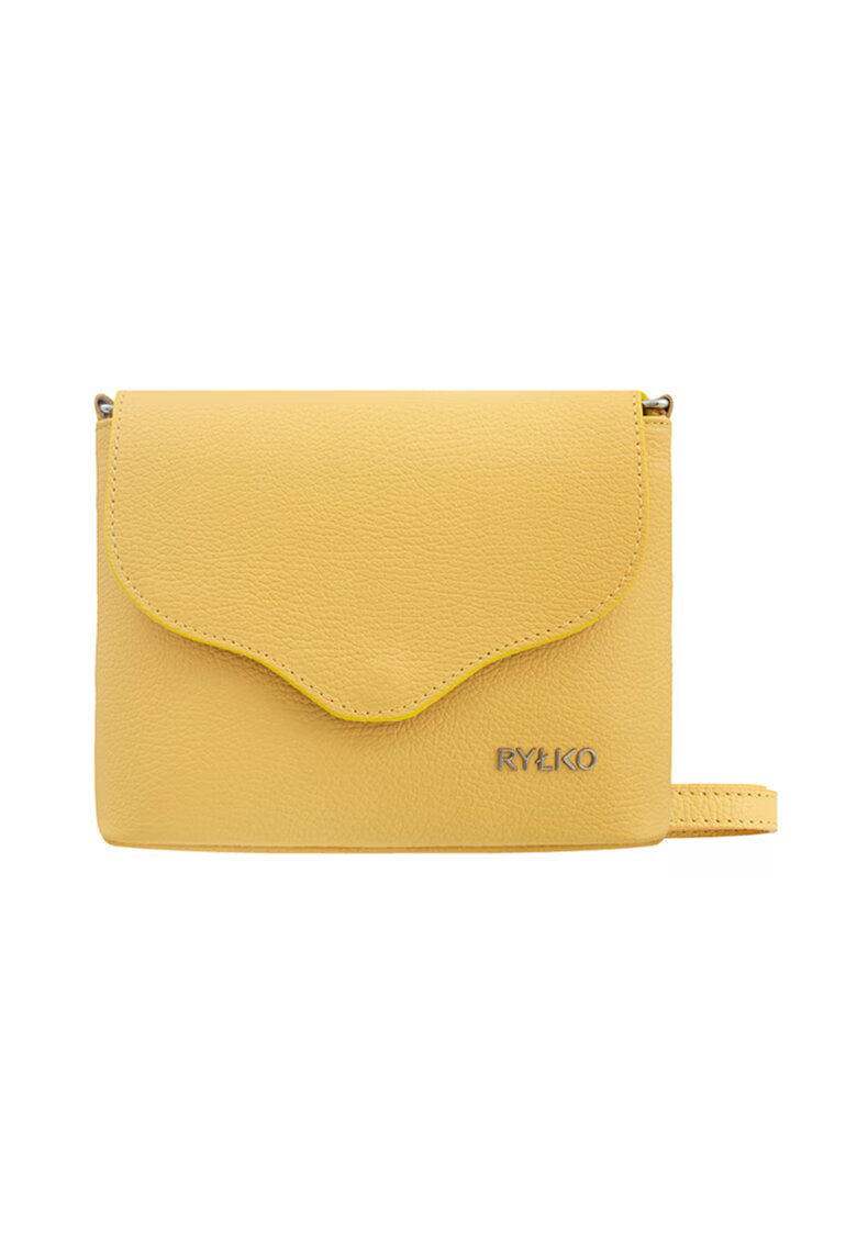RYLKO Geanta crossbody din piele cu clapa - Galben