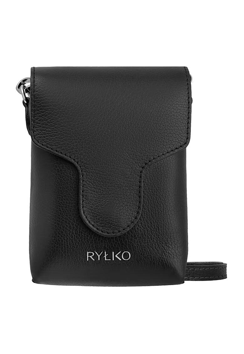 RYLKO Geanta crossbody din piele cu model uni - Negru