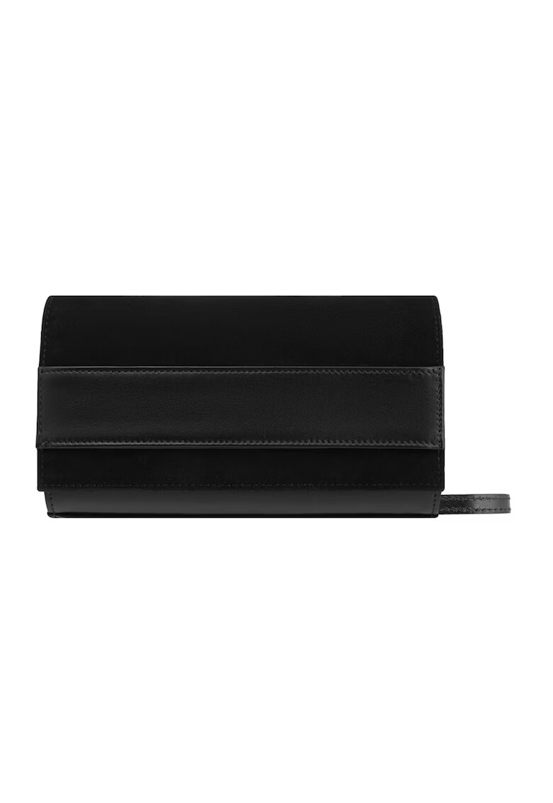 RYLKO Geanta crossbody din piele si piele intoarsa cu lant - Negru