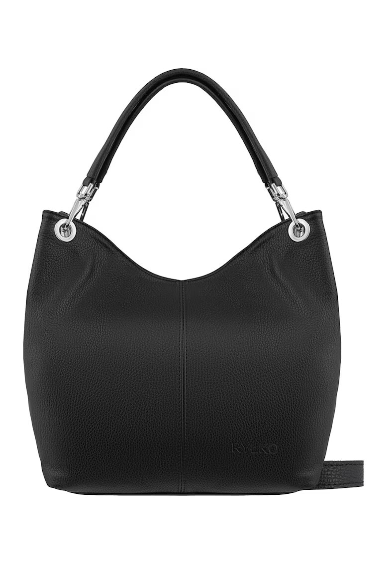 RYLKO Geanta shopper din piele cu barete detasabile - Negru