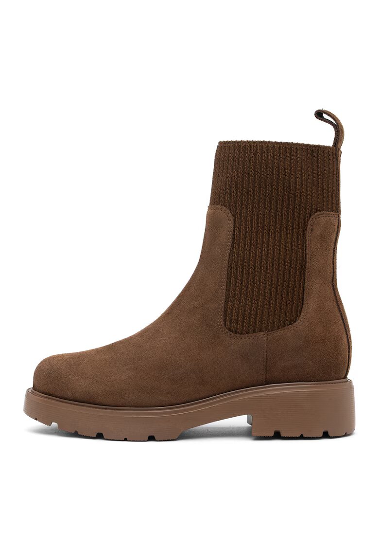 RYLKO Ghete Chelsea de piele Natalie - Maro taupe