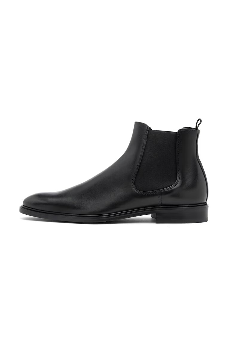 RYLKO Ghete Chelsea de piele - Negru