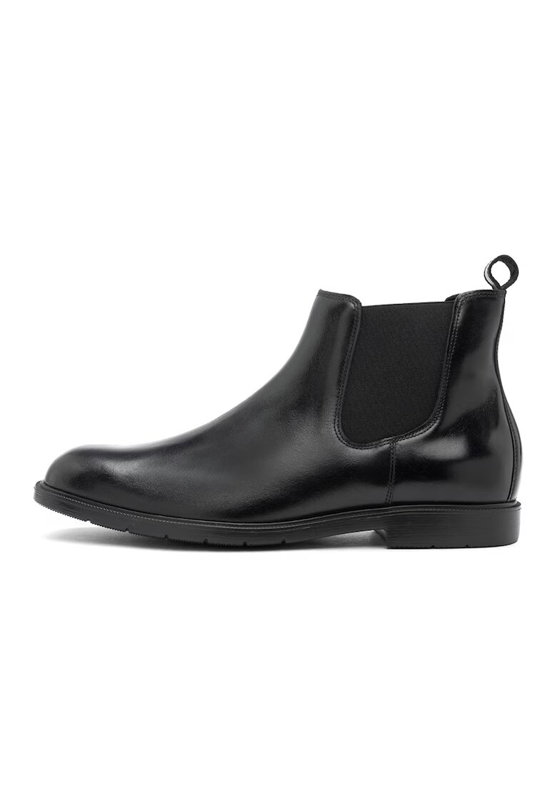 RYLKO Ghete Chelsea de piele - Negru