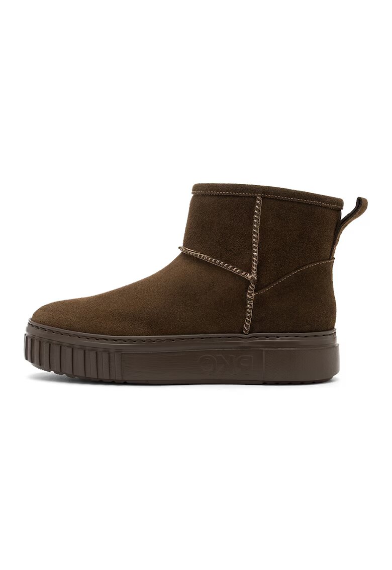 RYLKO Ghete flatform de piele intoarsa cu captuseala de blana sintetica