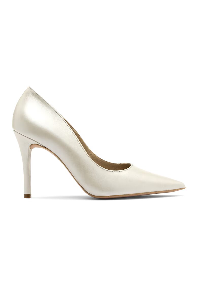 RYLKO Pantofi de piele cu toc stiletto Linsey - Crem