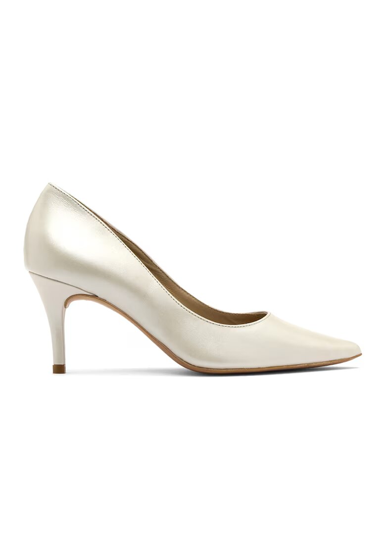 RYLKO Pantofi de piele cu toc stiletto Ofelia - Crem