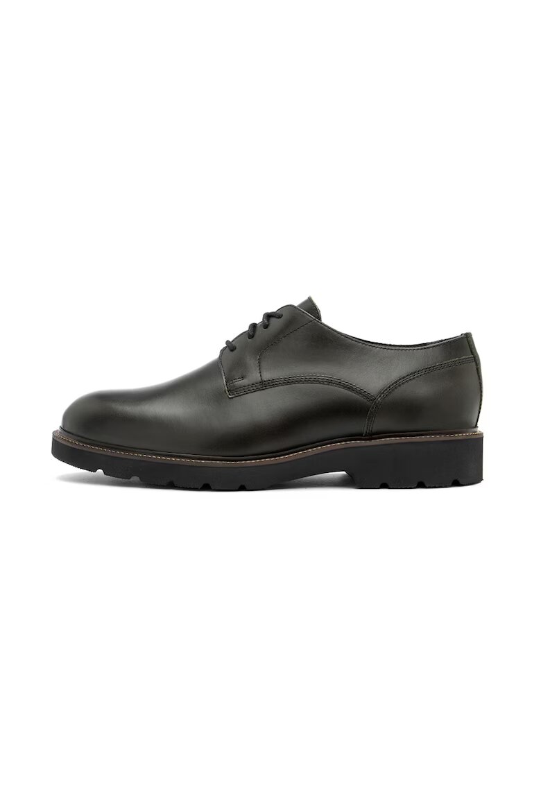 RYLKO Pantofi derby de piele Harry - Negru/Negru stins