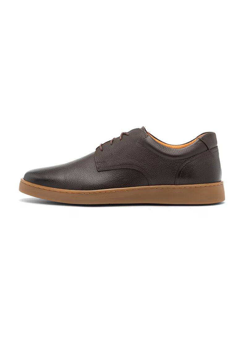 RYLKO Pantofi din piele cu sireturi Stefano - Maro inchis