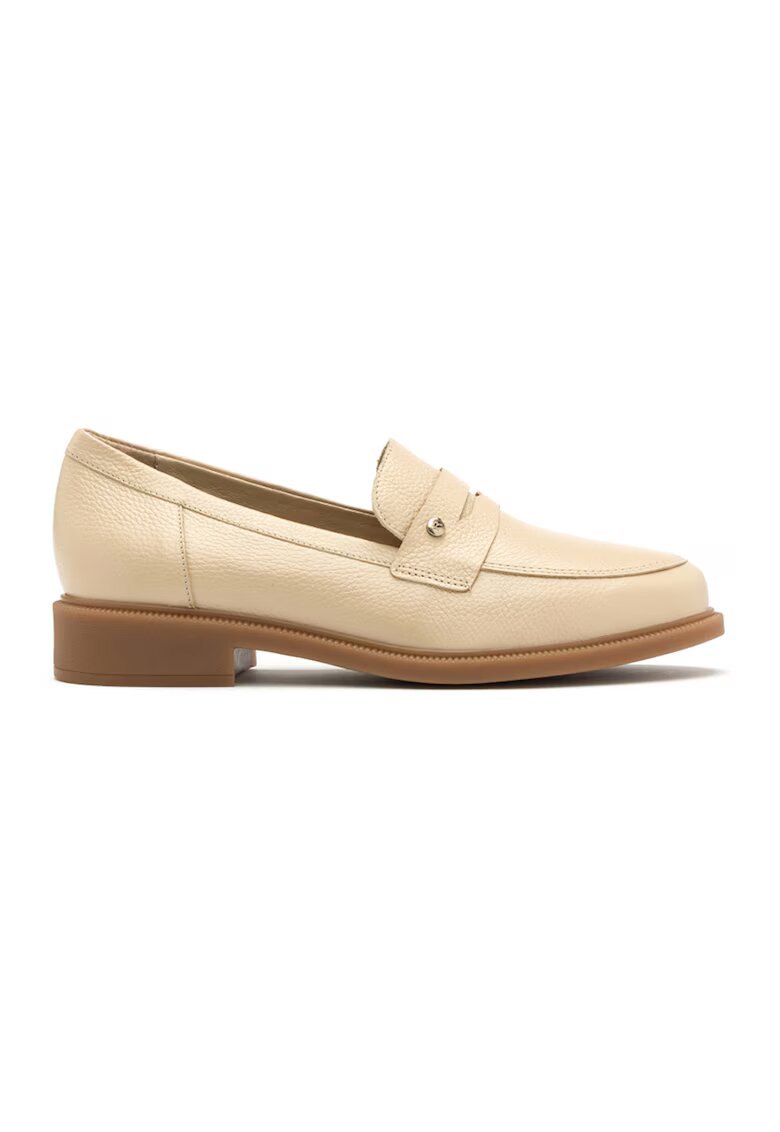 RYLKO Pantofi loafer de piele Camila - Bej deschis