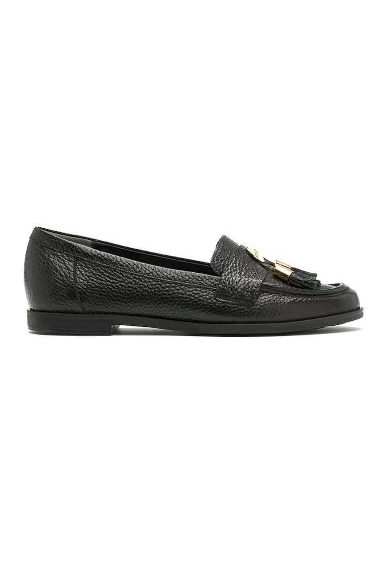 RYLKO Pantofi loafer de piele cu canafi - Auriu/Negru