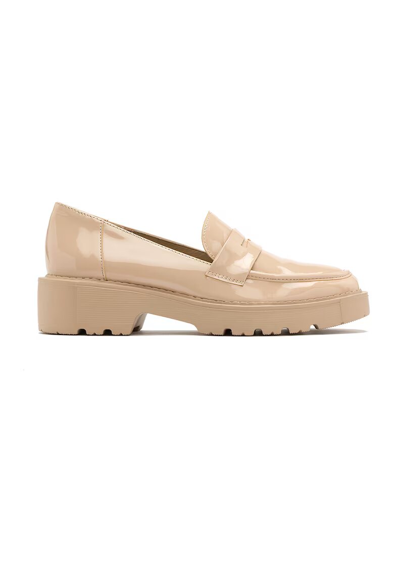 RYLKO Pantofi loafer de piele ecologica Beatrice - Bej