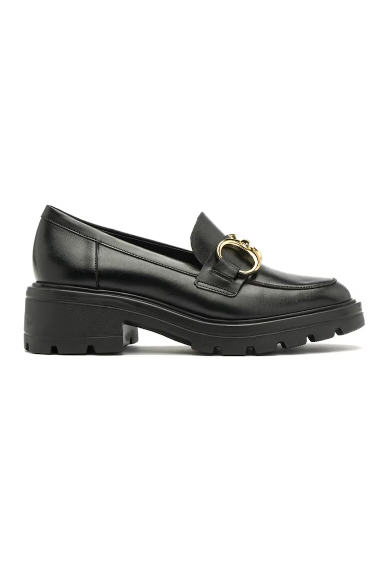 RYLKO Pantofi loafer de piele Sisi - Auriu/Negru