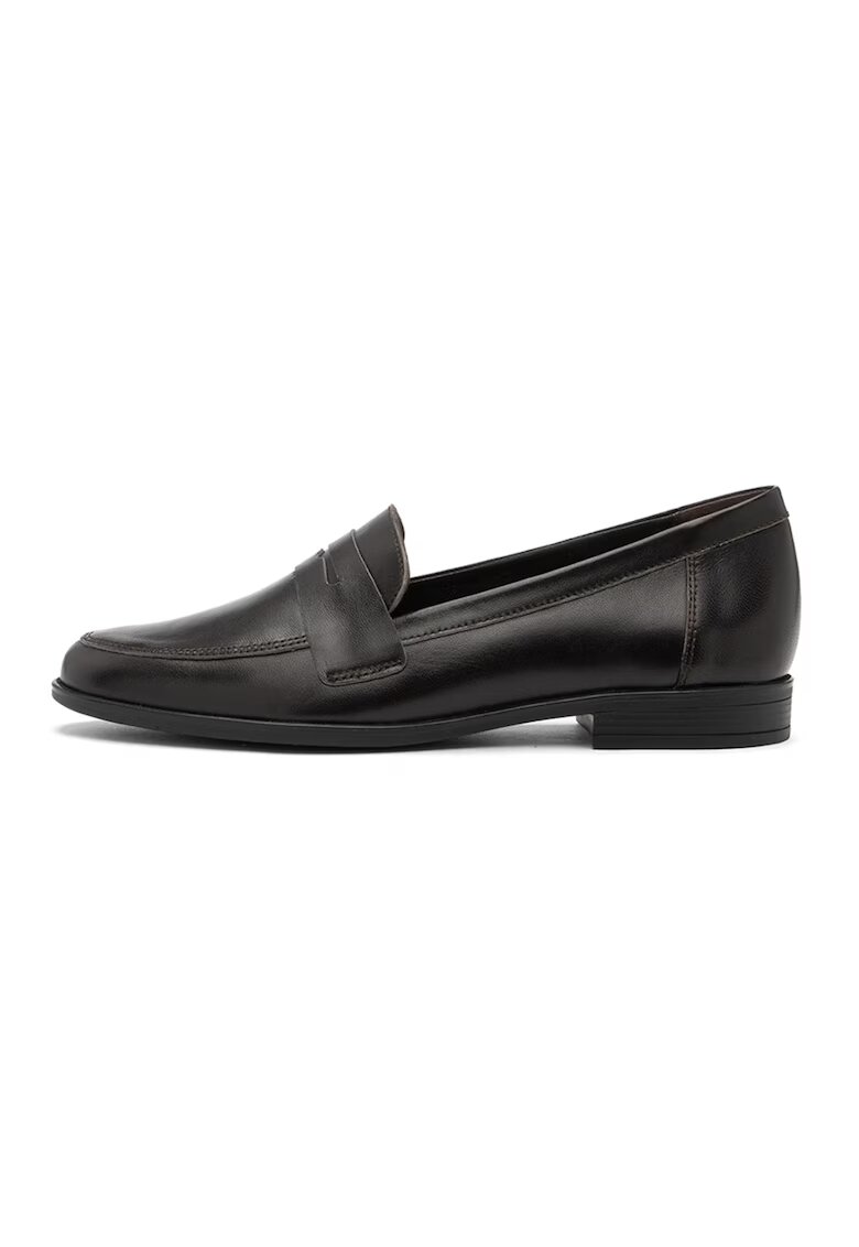 RYLKO Pantofi loafer din piele cu varf rotund - Negru