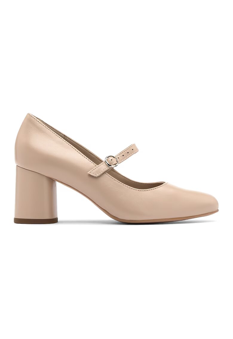 RYLKO Pantofi Mary Jane de piele Susan - Bej deschis
