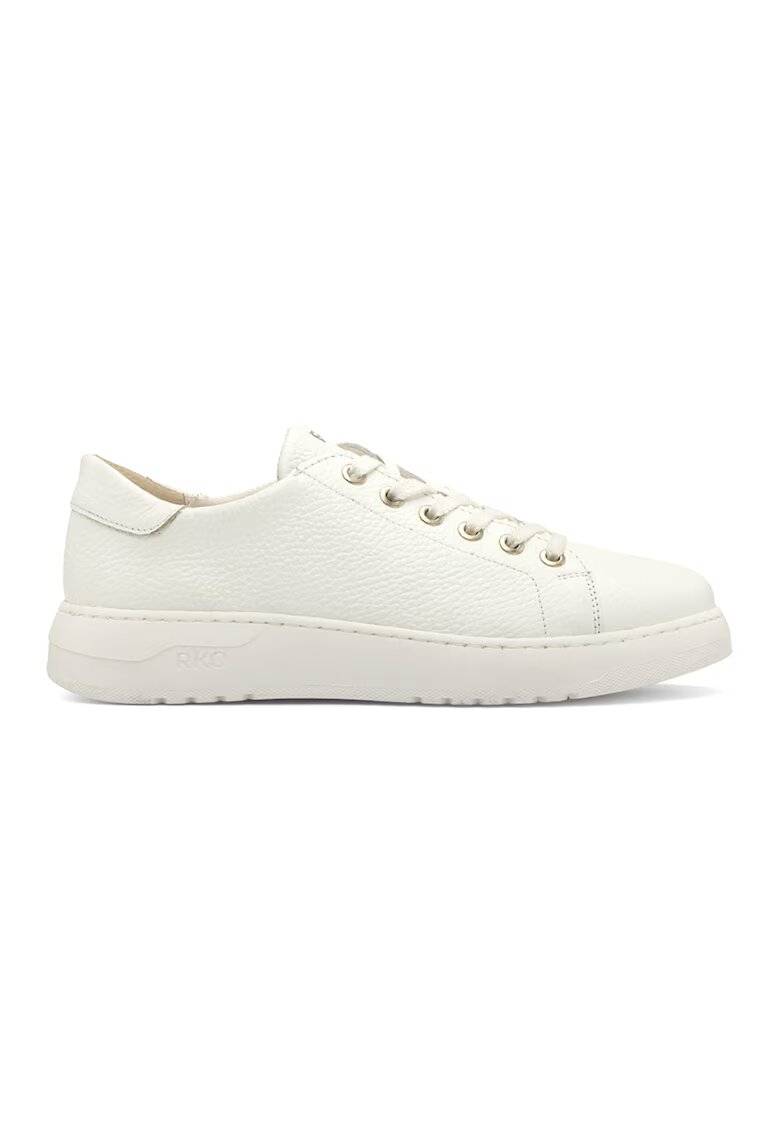 RYLKO Pantofi sport de piele cu aspect granat Nora - Alb