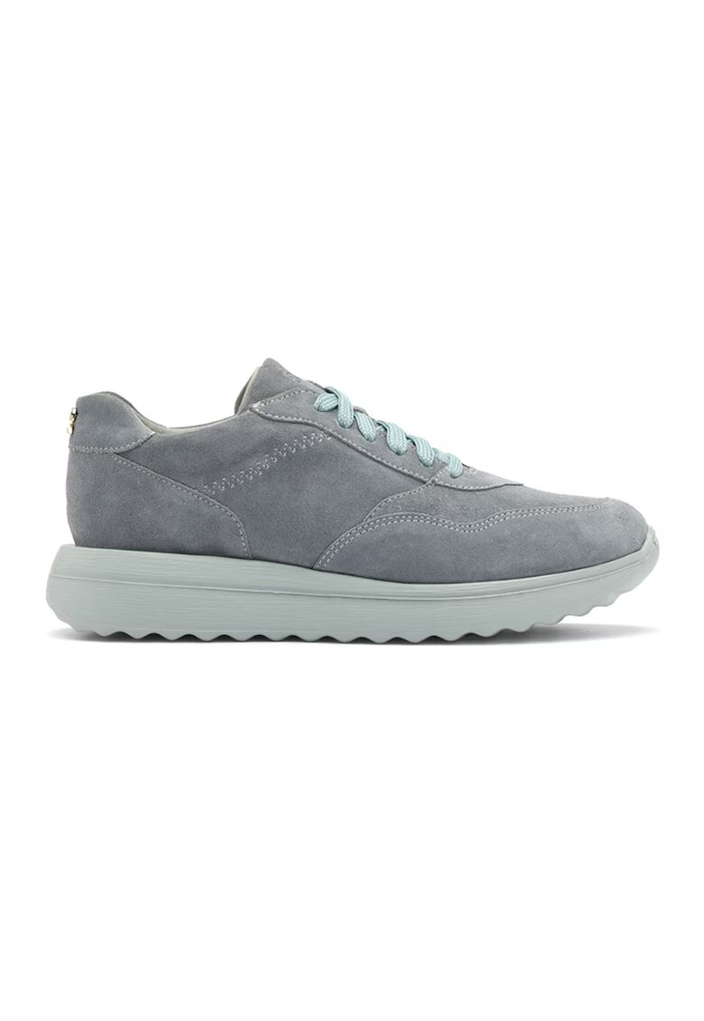 RYLKO Pantofi sport de piele intoarsa cu talpa wedge - Gri
