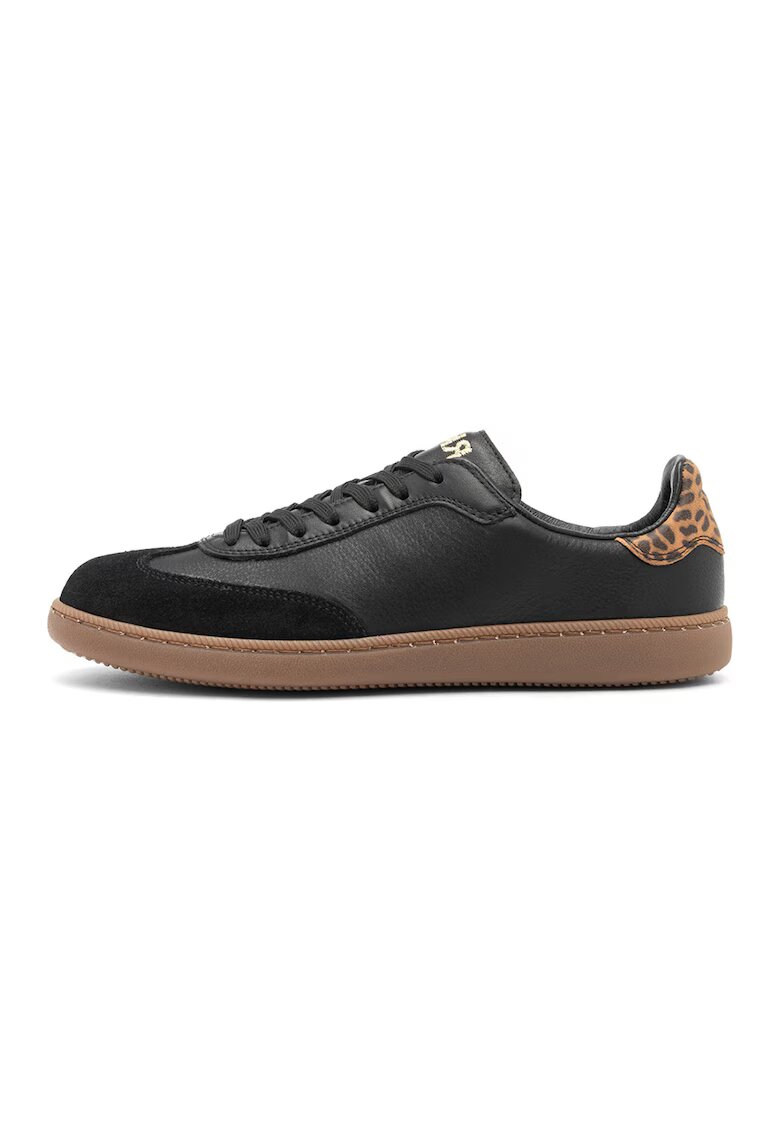 RYLKO Pantofi sport din piele cu garnituri de piele intoarsa Marcella - Negru/Maro