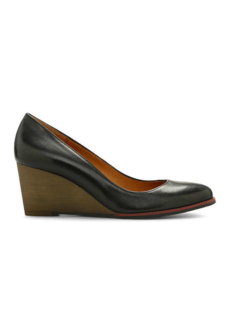 RYLKO Pantofi wedge de piele - Negru