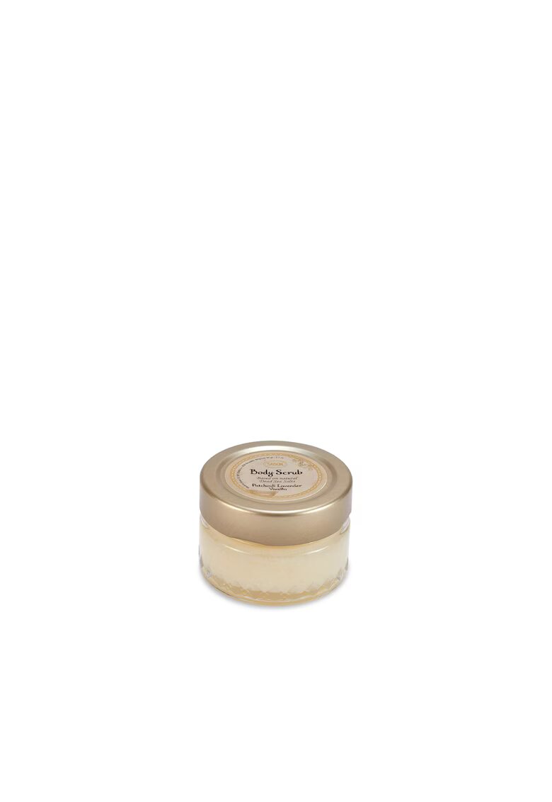 Sabon Scrub pentru corp Travel size Patchouli - Lavender - Vanilla - 60 g - exfoliant si hrana intensa - calcaie
