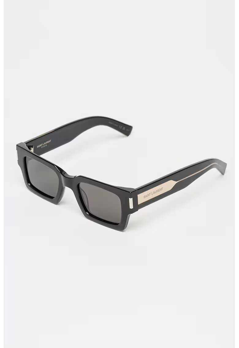 Saint Laurent Ochelari de soare dreptunghiulari unisex cu aspect masic