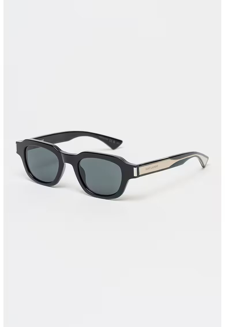Saint Laurent Ochelari de soare unisex dreptunghiulari - Negru