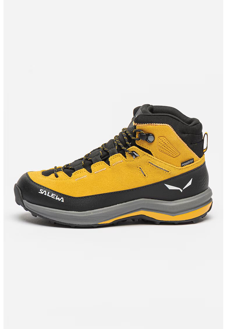 Salewa Ghete cu garnituri de piele intoarsa - pentru trekking Trainer 2 - Negru/Galben sofran