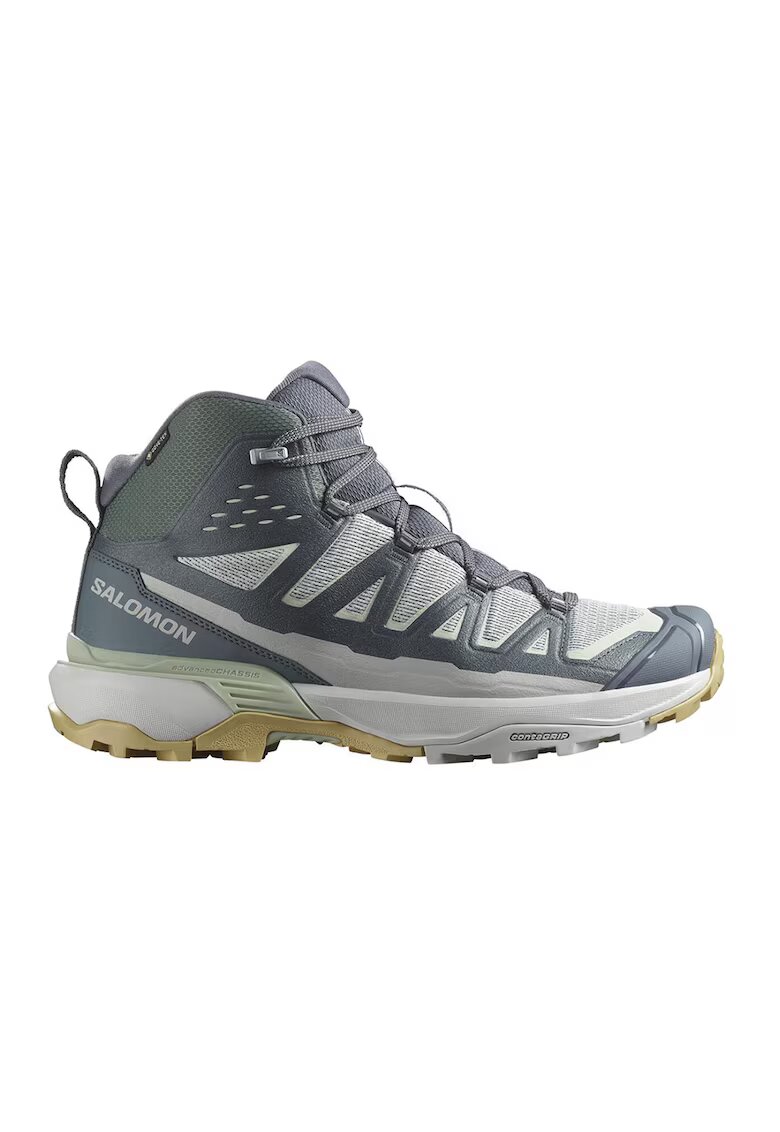 Salomon Ghete mid-cut cu tehnologie Gore-Tex pentru drumetii X Ultra 360 Edge - Verde/Gri deschis/Gri carbune