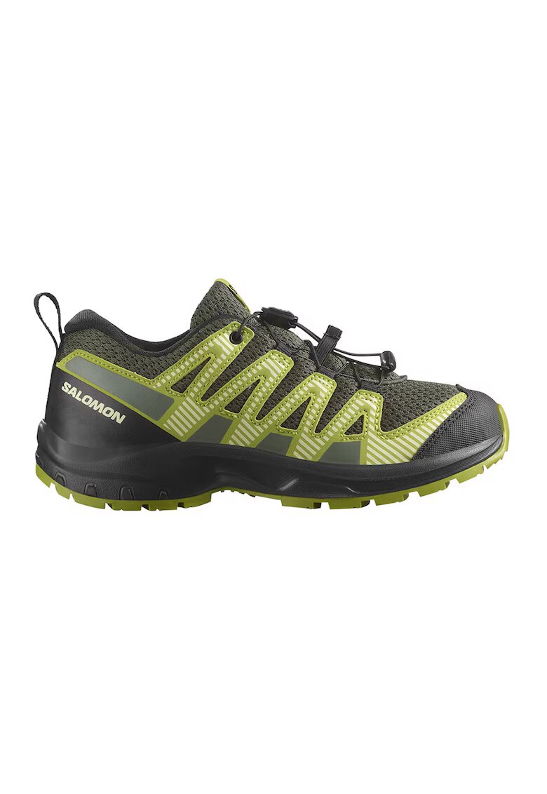 Salomon Pantofi cu detaliu logo pentru alergare pe teren accidentat XA Pro V8 Trail - Negru/Verde lime