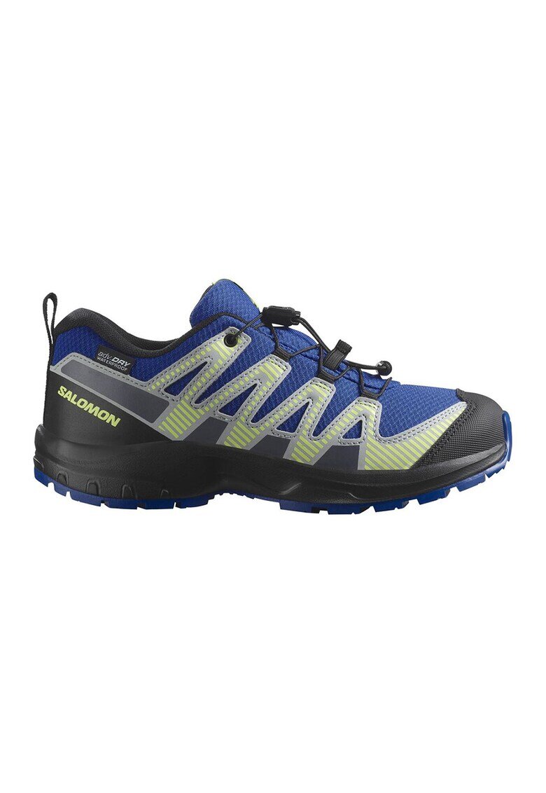 Salomon Pantofi impermeabili pentru alergare pe teren accidentat XA Pro V8 - Negru/Albastru royal/Verde lime